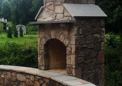 Patio Outdoor Fireplace Brick Outdoor Stonework