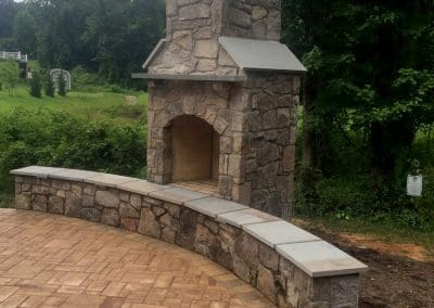 Patio Outdoor Fireplace Brick Outdoor Stonework