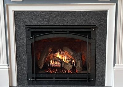 Fireplace Installation - Chateau Forge Front Steel Grey Marble