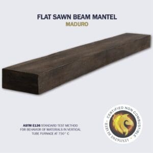 Lexington - Flat Sawn Beam Non-Combustible Mantel
